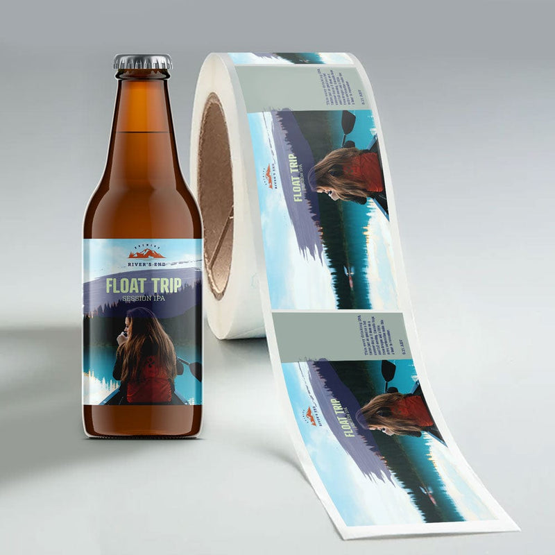 Custom Printed Full Color Water Bottle Labels 3 x 8 34 Rectangle