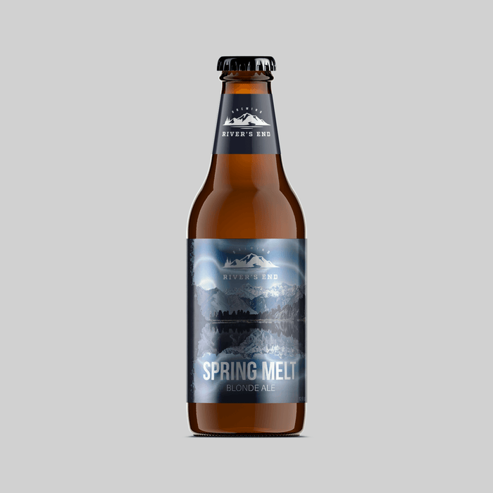 Silver 12 oz Beer Bottle Labels - Rectangle