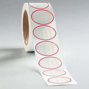 Stomp Labels Clear Oval Roll Labels (Waterproof)