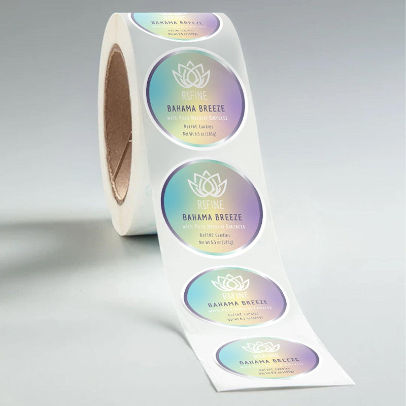 Clear Oval Candle Labels (Waterproof)