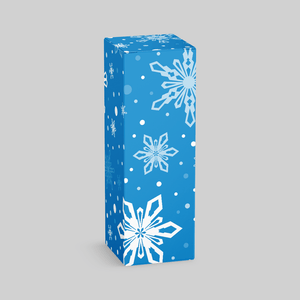 Stomp Packaging 1.7" x 1.7" x 5" / White Paperboard 16pt / Snowflakes Holiday Small Rectangle Boxes