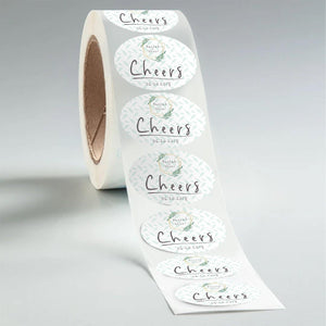 Stomp Wedding - Labels Oval Paper Wedding Labels