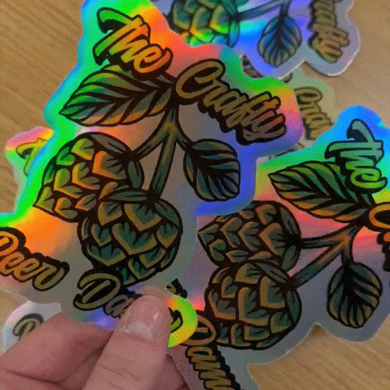 Custom Holographic Shiny Stickers, Rainbow Holographic Vinyl