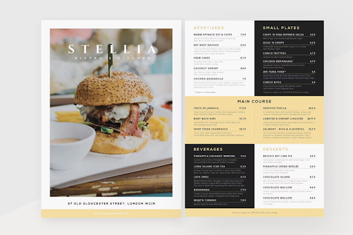 Guide: How to Effectively Design a Restaurant Menu | Stomp Stickers