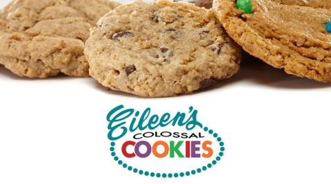 Eileen's Colossal Cookies logo under cookies.