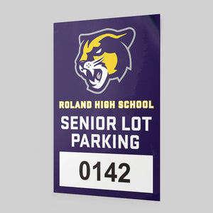 Stomp Parking Permits White Vinyl (Front Application) / 2