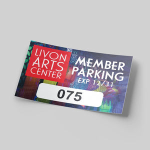 Stomp Parking Permits White Vinyl (Front Application) / 3" x 2" (Landscape) / No Numbering Window Parking Permits