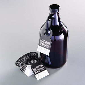 Stomp Brewery 2.25" x 4.5" / .010" White Tag Stock / 1 Side Bottle Tags