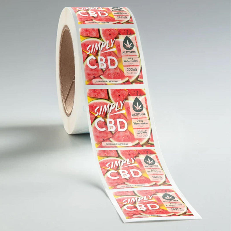 Square Paper CBD Labels | Instant Proofs | Free Shipping – Stomp Stickers