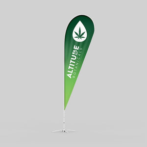 Stomp Cannabis - Canopy Tents Cannabis Teardrop Flags