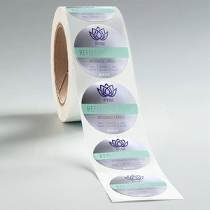 Stomp Labels Circle Silver Roll Labels (Waterproof)