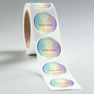 Stomp Candle - Labels Circle Glossy Candle Labels (Waterproof)