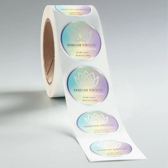 Clear Circle Candle Labels (Waterproof)