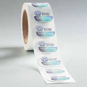 Stomp Soap - Labels Clear Oval Soap Labels (Waterproof)
