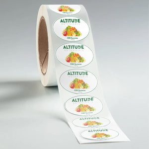 Stomp Food Packaging - Labels Oval Glossy Food Packaging Labels (Waterproof)