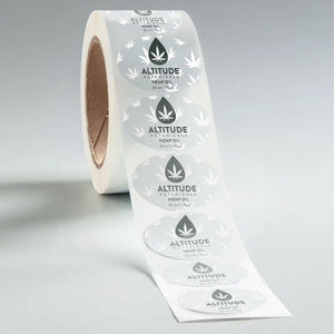 Stomp Product - Labels Clear Oval Product Labels (Waterproof)