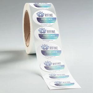 Stomp Candle - Labels Oval Glossy Candle Labels (Waterproof)