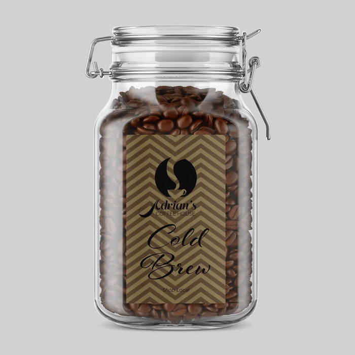 Rectangle Glossy Coffee Labels (Waterproof)