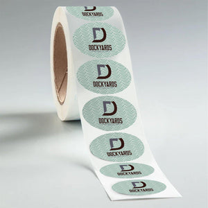 Stomp Labels Oval Paper Roll Labels