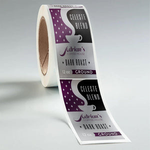 Stomp Labels Rectangle Silver Roll Labels (Waterproof)