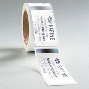 Stomp Candle - Labels Rectangle Glossy Candle Labels (Waterproof)