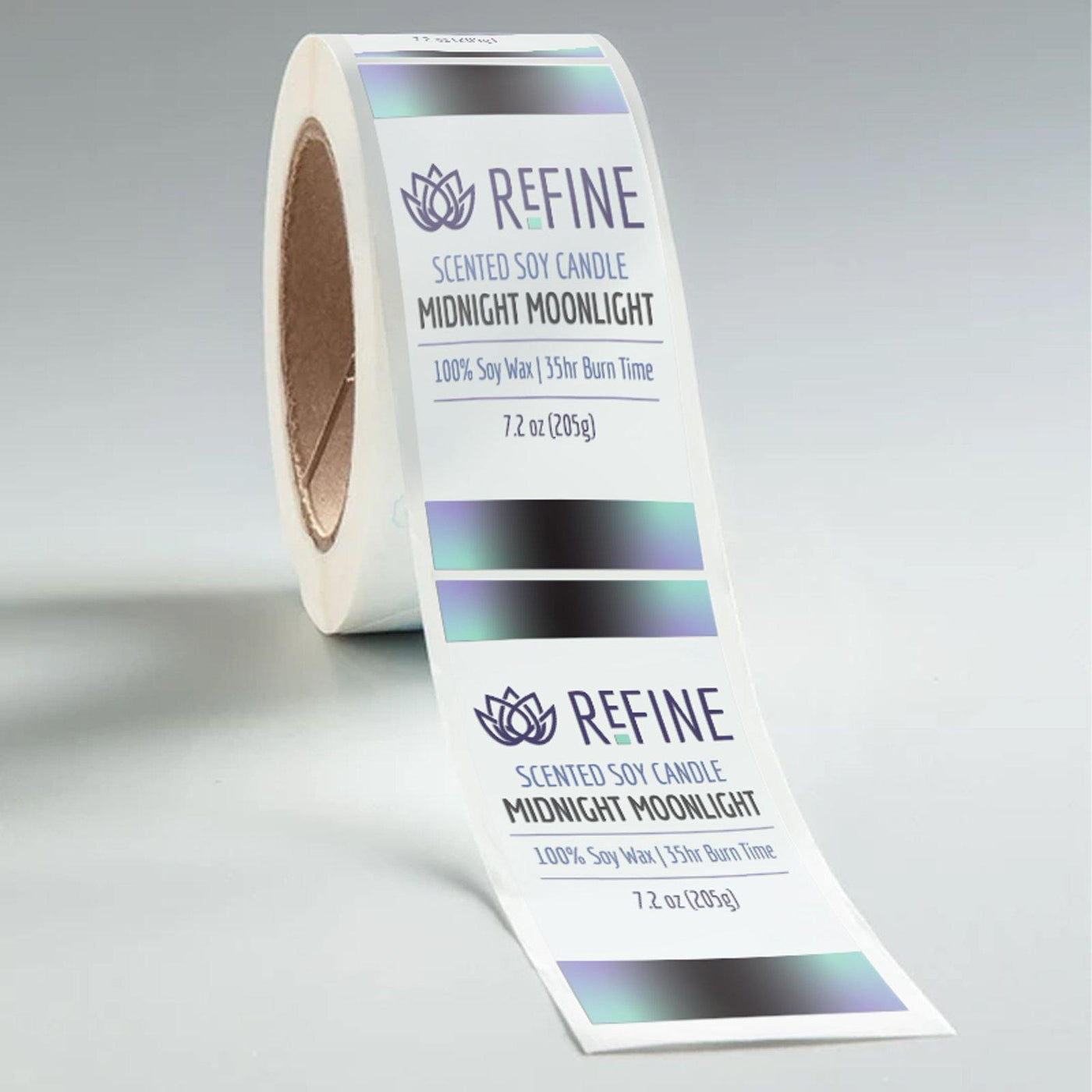 Rectangle Glossy Candle Labels (Waterproof)