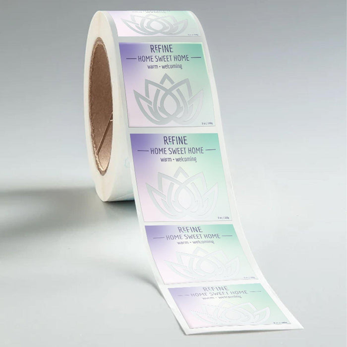 Clear Square Candle Labels (Waterproof)