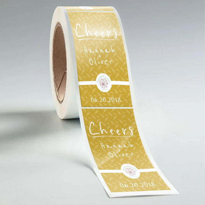 Rectangle Glossy Wedding Labels (Waterproof)