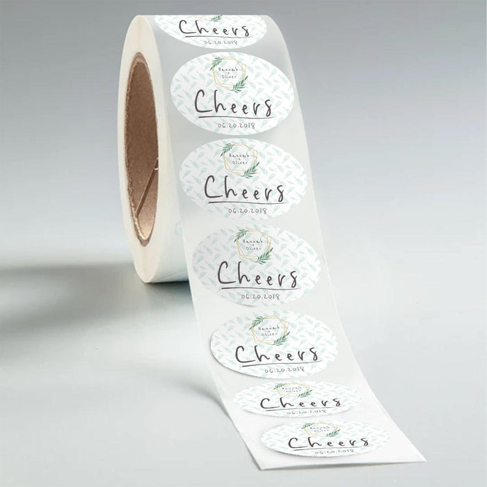 Oval Paper Wedding Labels