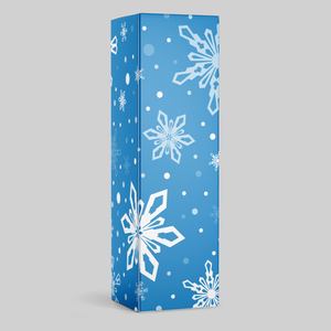 Stomp Packaging 2.25" x 2.25" x 6" / White Paperboard 16pt / Snowflakes Holiday Medium Rectangle Boxes