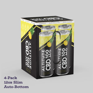 Stomp Packaging 4-pack 12 oz Slim Can Boxes (AB) CBD Beverage Boxes