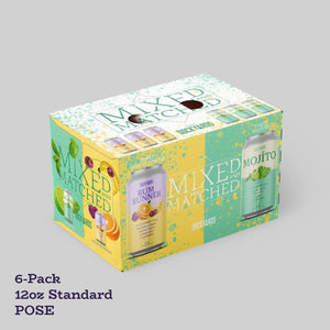 Stomp Packaging 6-pack 12 oz Can Boxes (POSE) Cocktail & Seltzer Boxes