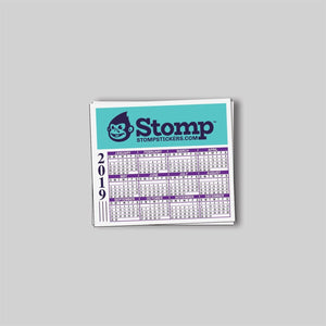 Stomp Magnets 4" x 3.5" / .019" Magnet Calendar Magnets with Square Corners