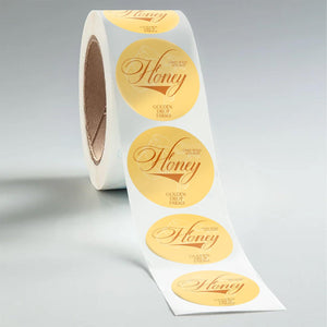 Stomp Honey - Labels Circle Glossy Honey Labels (Waterproof)