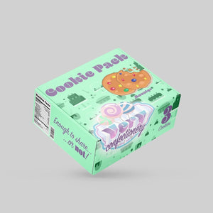 Stomp Cookie - Packaging 3.625" x 3.625" x 2" / White Paperboard 18pt Small Fold-Over Cookie Boxes