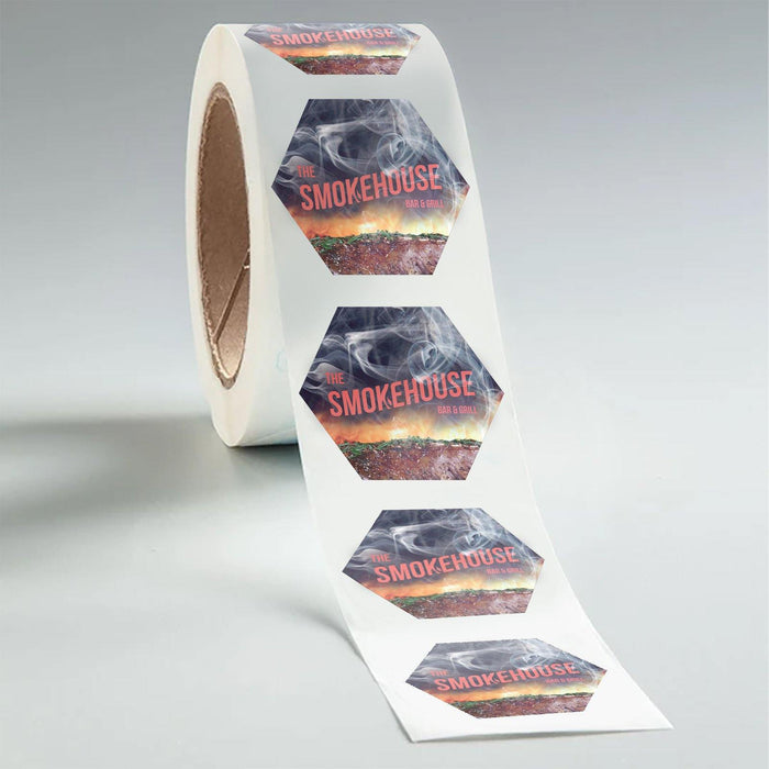 Custom Die Cut Paper Restaurant To-Go Labels