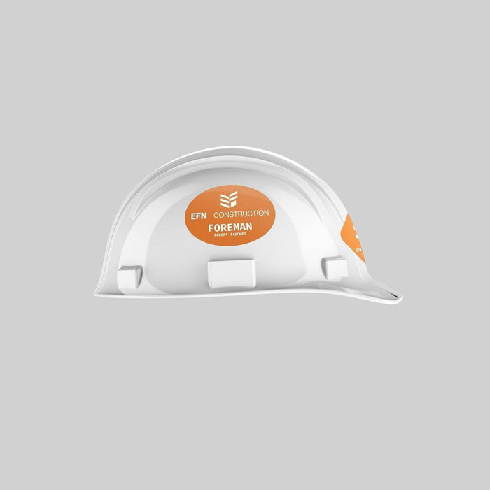 Oval Hard Hat Stickers