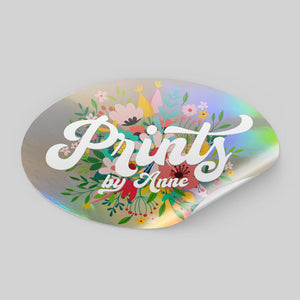Stomp Stickers Holographic Oval Stickers