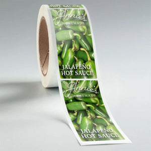 Stomp Food Packaging - Labels Rectangle Glossy Food Packaging Labels (Waterproof)