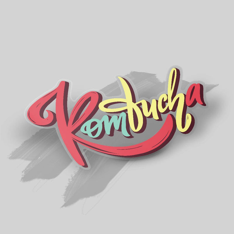 Clear Custom Die Cut Kombucha Stickers | Free Shipping | Stomp Stickers
