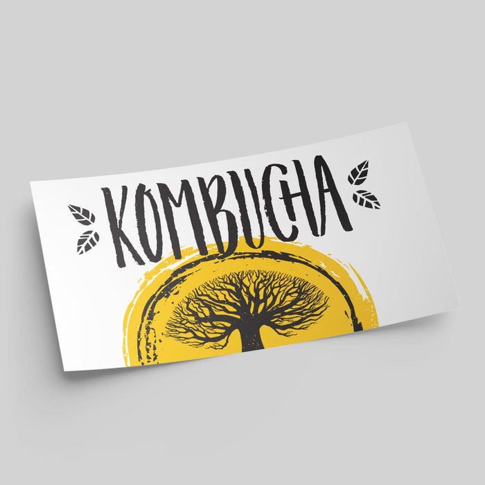 Rectangle Kombucha Stickers
