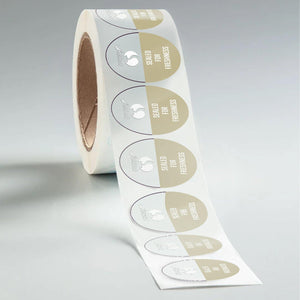 Stomp Food Delivery - Labels Clear Oval Food Delivery Labels (Waterproof)