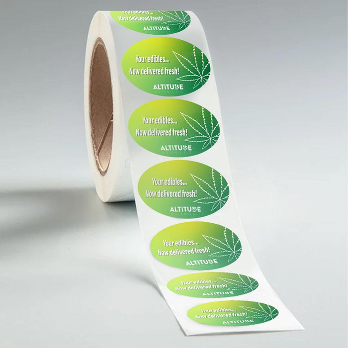 Oval Paper Food Delivery Labels