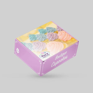 Stomp Pastry - Packaging 3.625" x 3.625" x 2" / White Paperboard 18pt Small Fold-Over Pastry Boxes