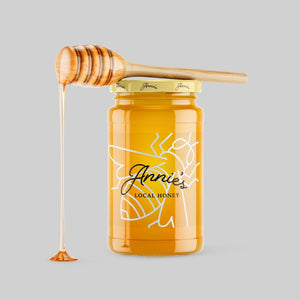Stomp Honey - Labels Clear Rectangle Honey Labels (Waterproof)
