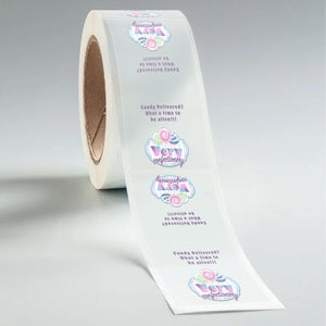 Stomp Food Delivery - Labels Clear Rectangle Food Delivery Labels (Waterproof)