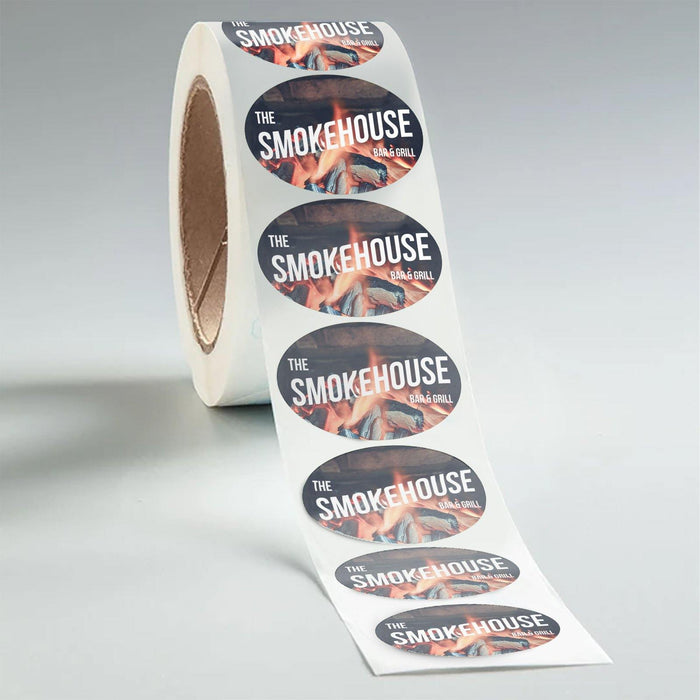 Oval Paper Restaurant To-Go Labels