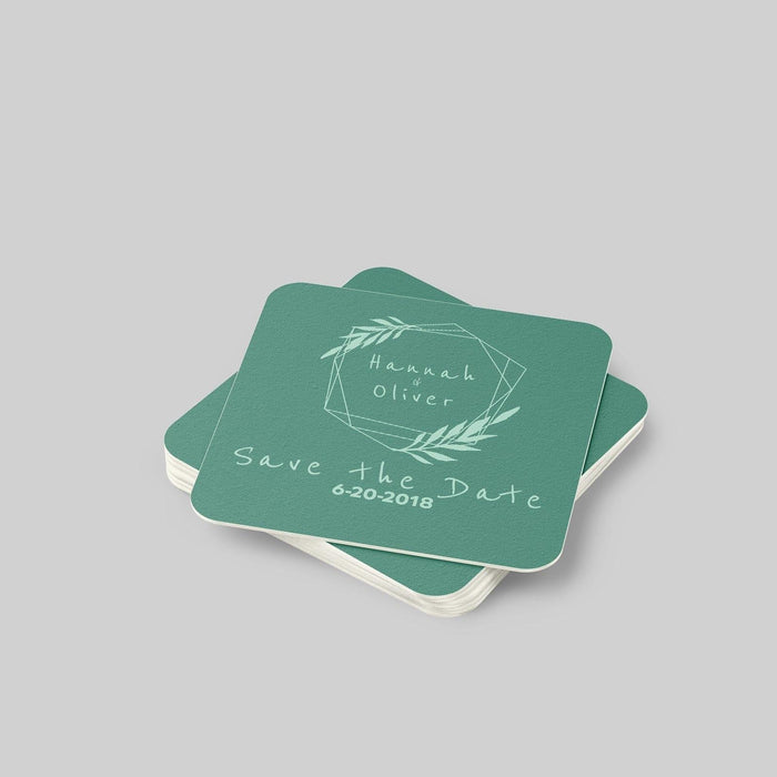 Square Save The Date Coasters (Pulpboard)