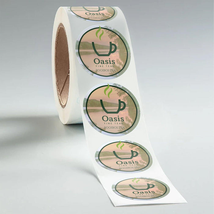 Circle Paper Tea Packaging Labels