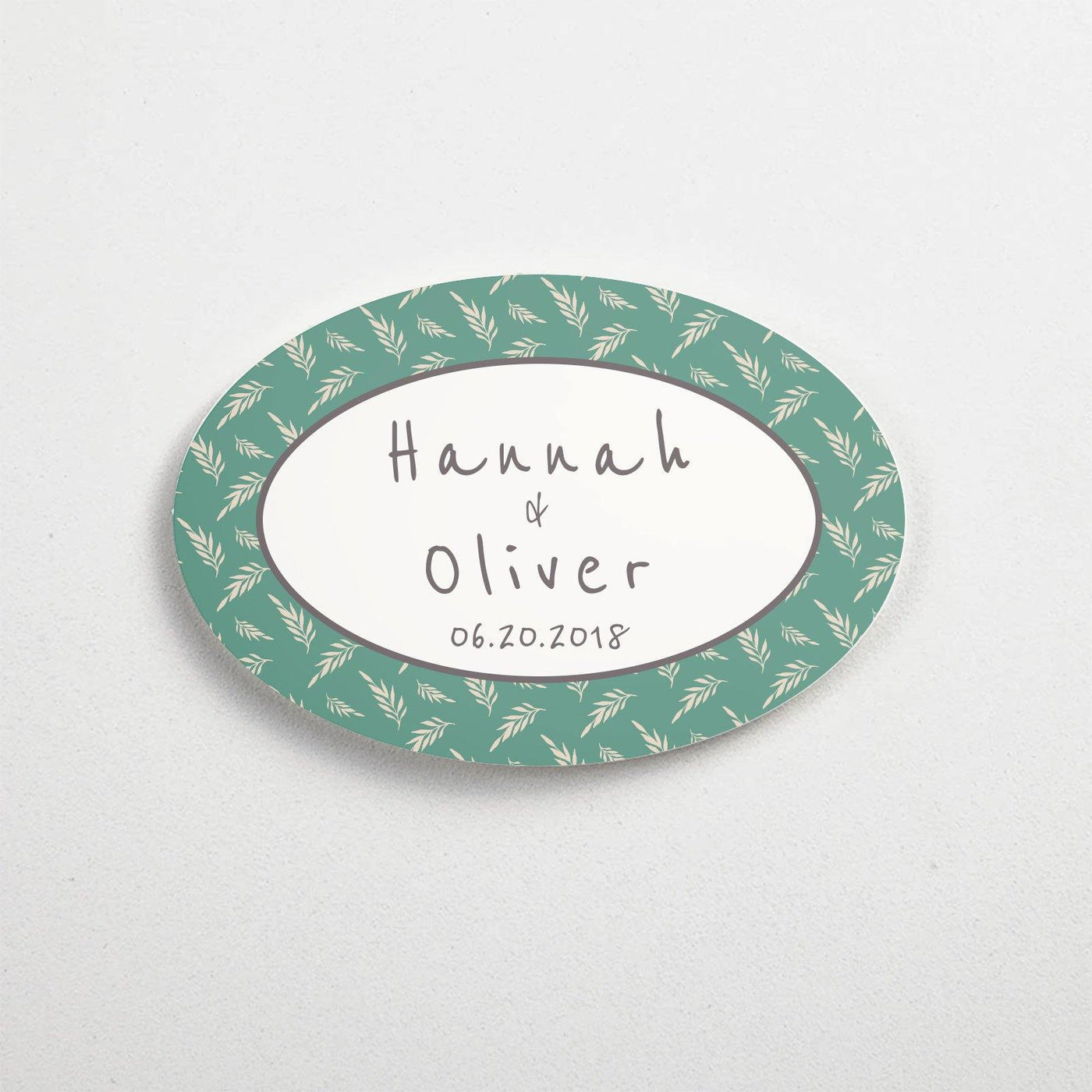 Oval Wedding Stickers, Instant Proofs